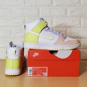 Nike Dunk High Womens Size 9.5 White Cashmere Lemon Twist DD1869-108